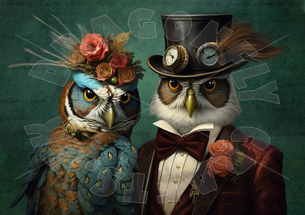 Mr & Mrs Hoot 1 Rice Paper