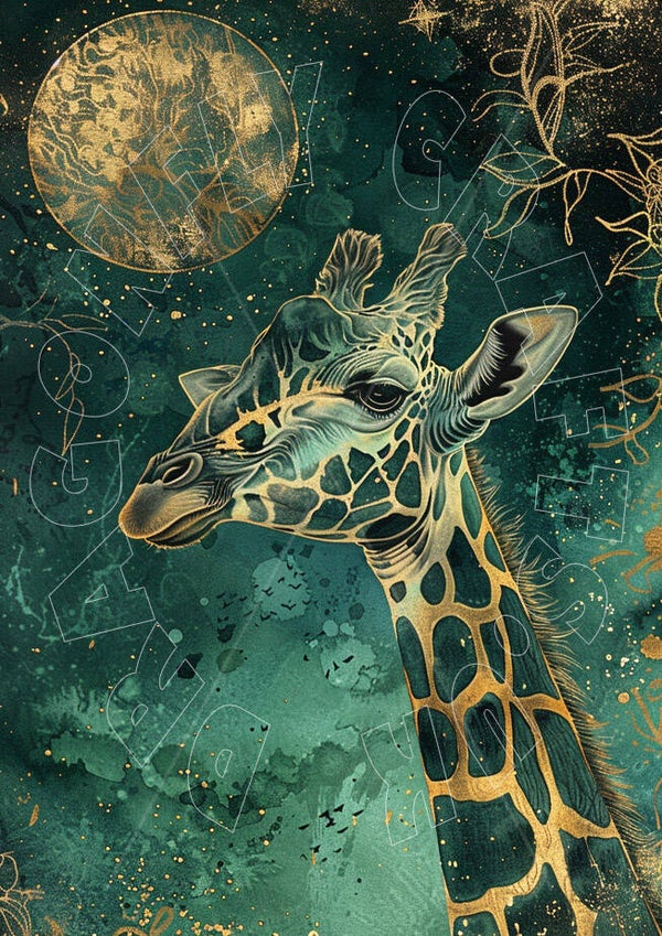 Mystical giraffe 2 Rice Paper
