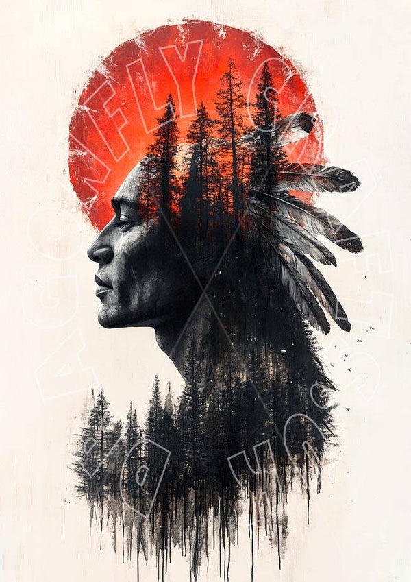 Native American 3 Rice Paper