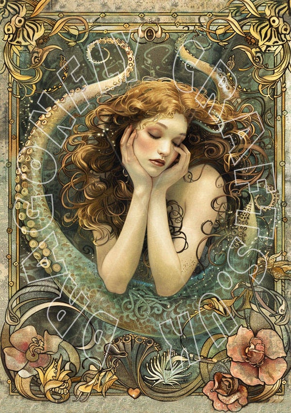 Nouveau Mermaid 1 Rice Paper