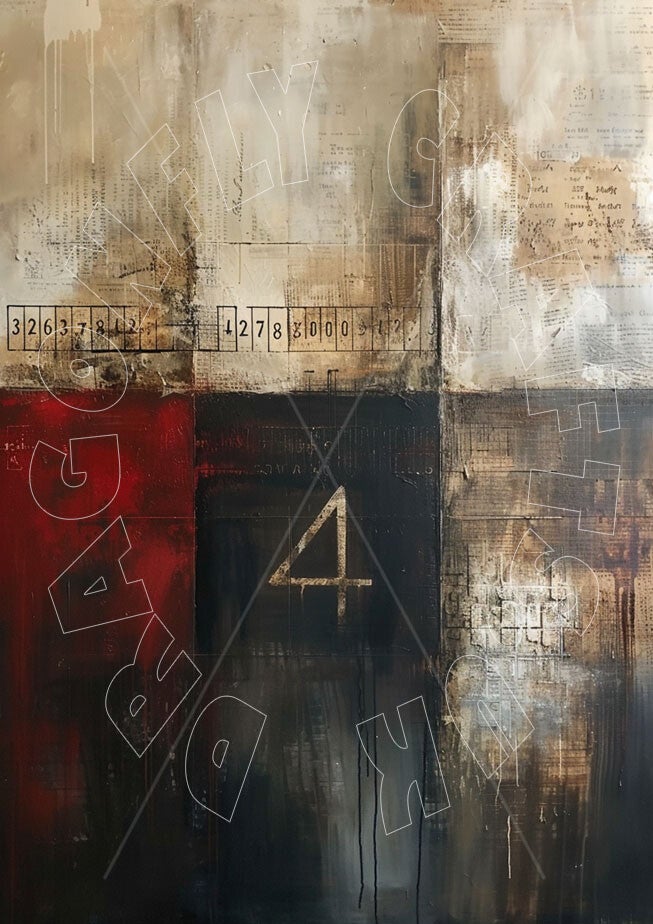 Number Background 1 Rice Paper