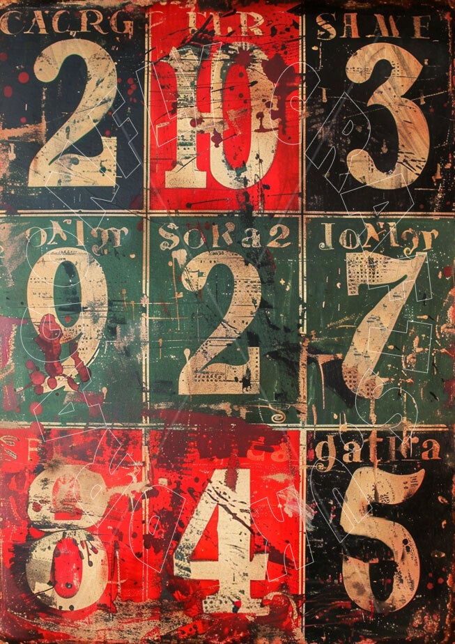 Number Background 2 Rice Paper