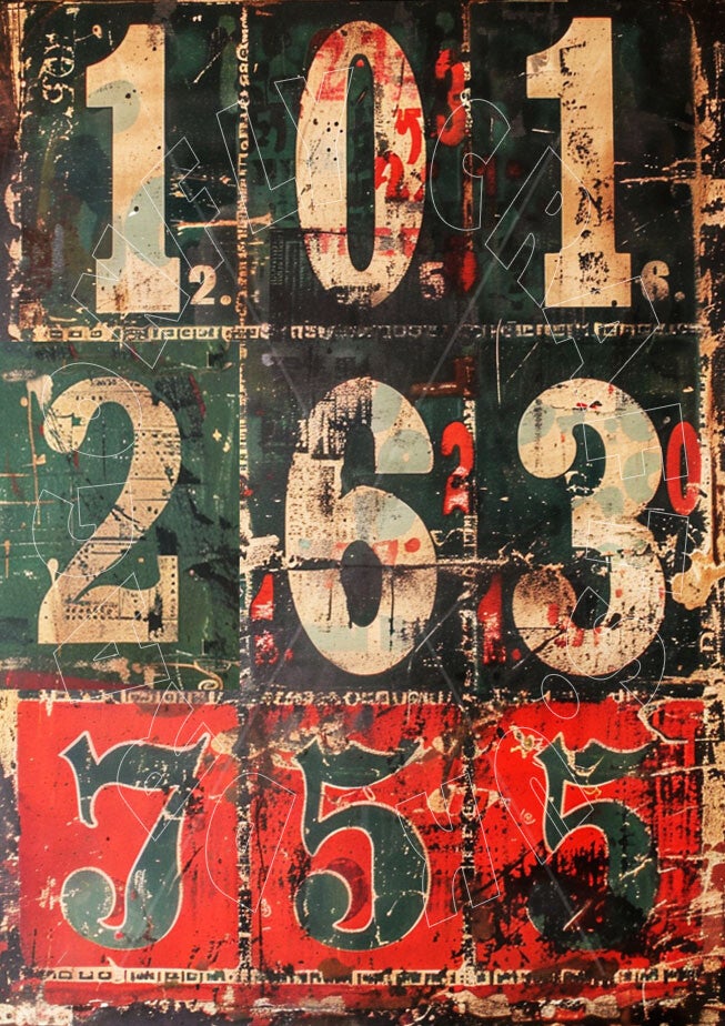 Number Background 3 Rice Paper