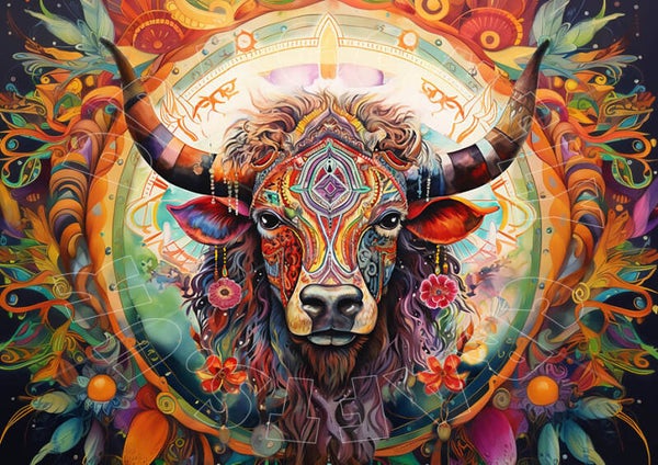 Painted Bull Rice Paper