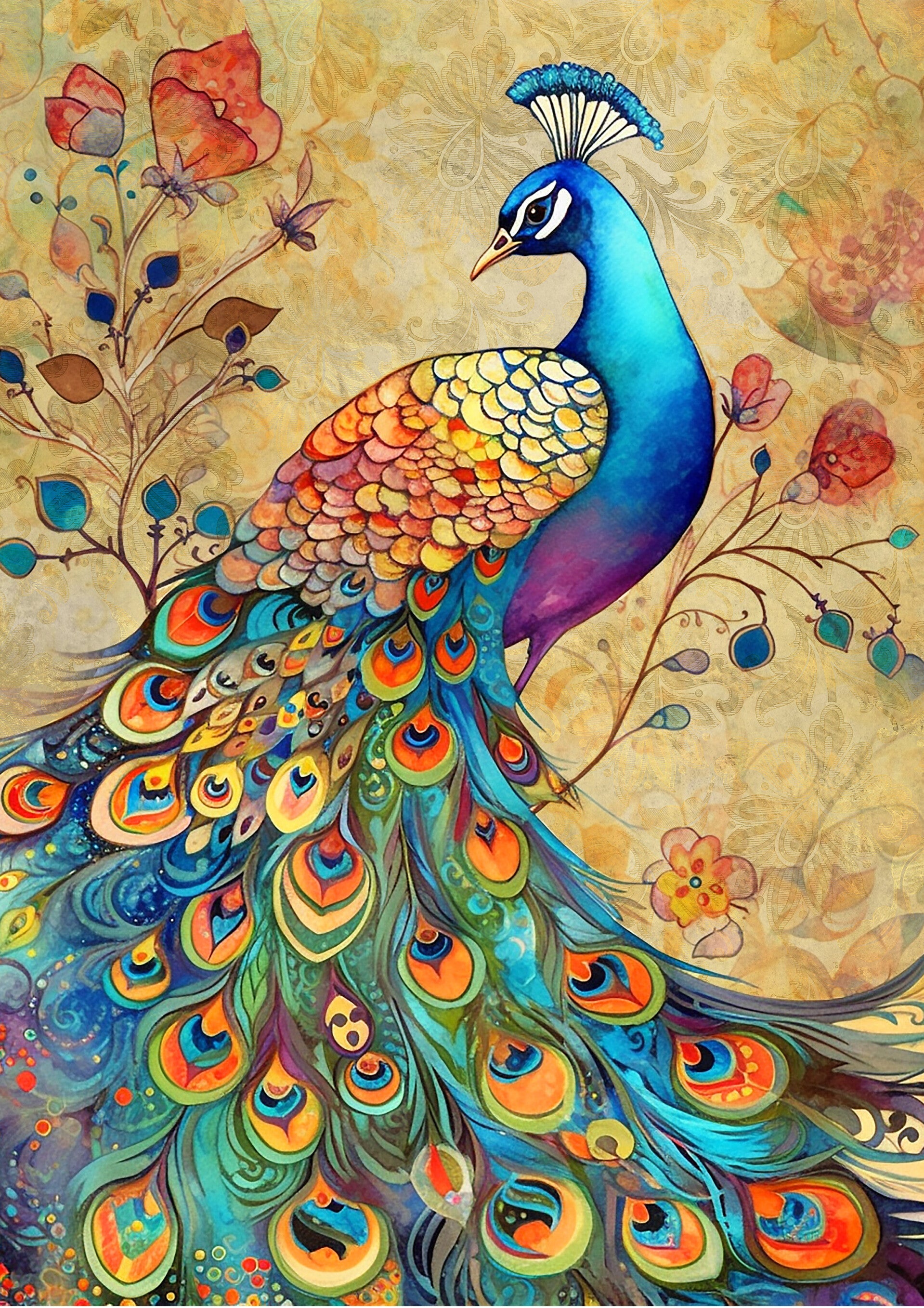 Peacock Feathers 2 Rice Paper