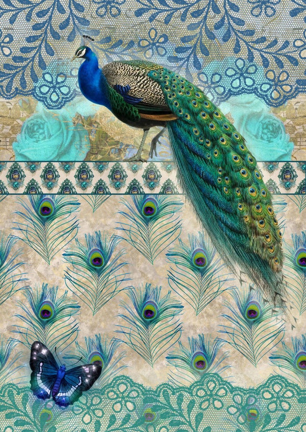 Peacock Feathers 1 Rice Paper