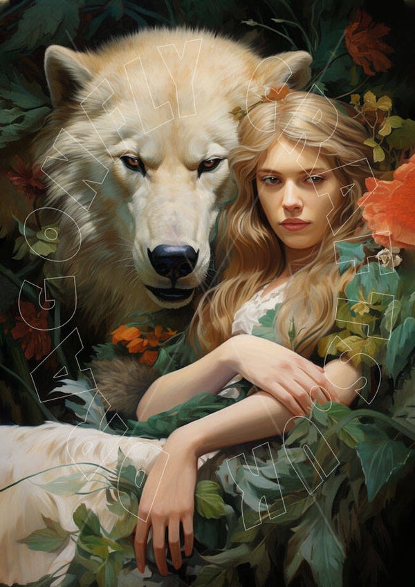 Petra And The Wolf Rice Paper