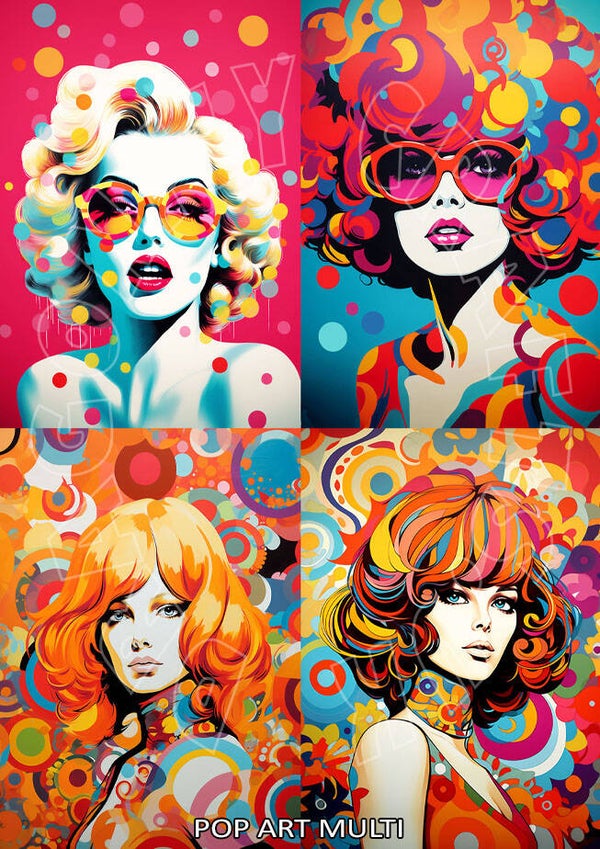 Pop Art Multi Rice Paper