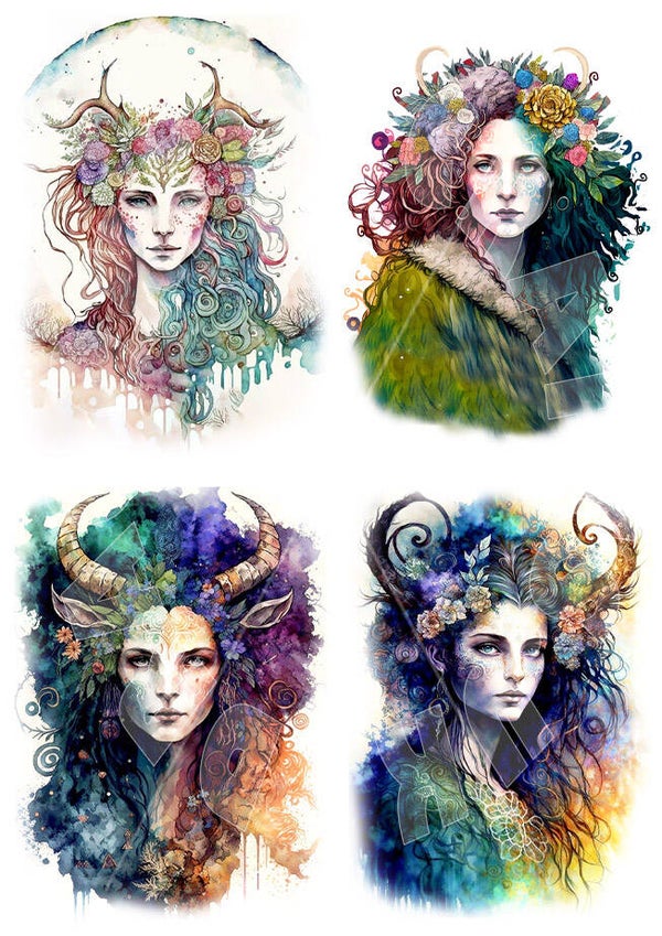 Druid Priestess Multi Rice Paper