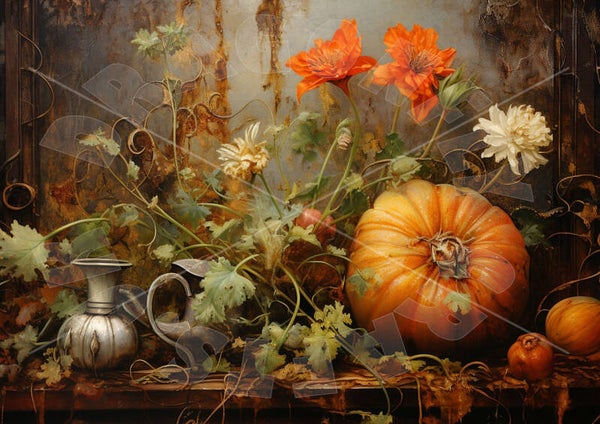 Pumpkin Harvest Rice Paper