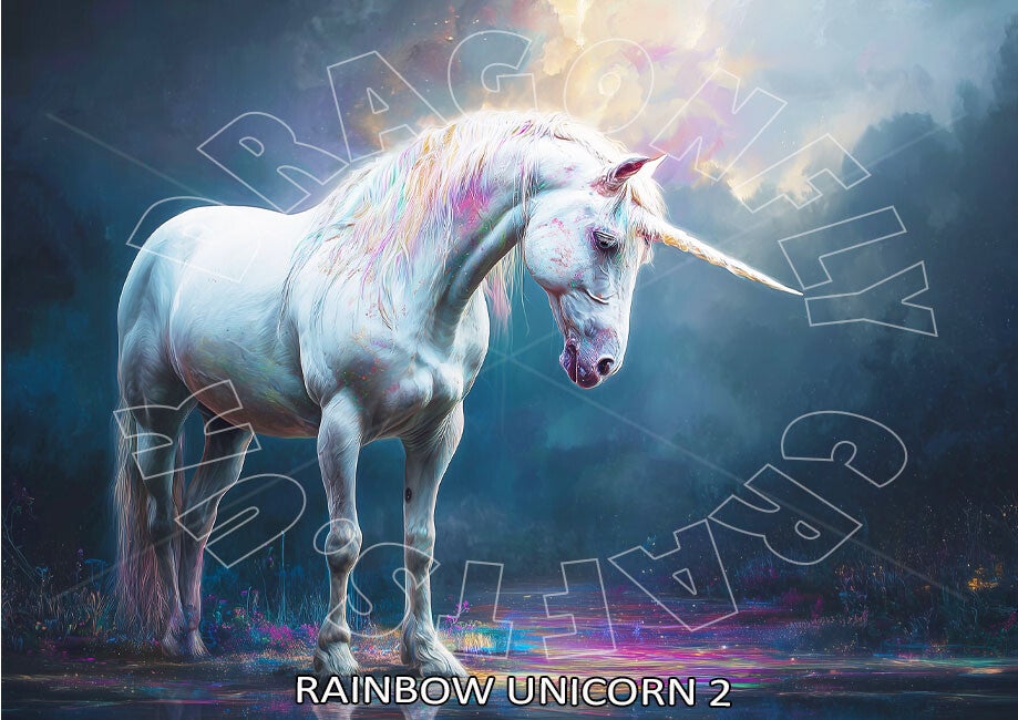 Rainbow Unicorn 2 Rice Paper