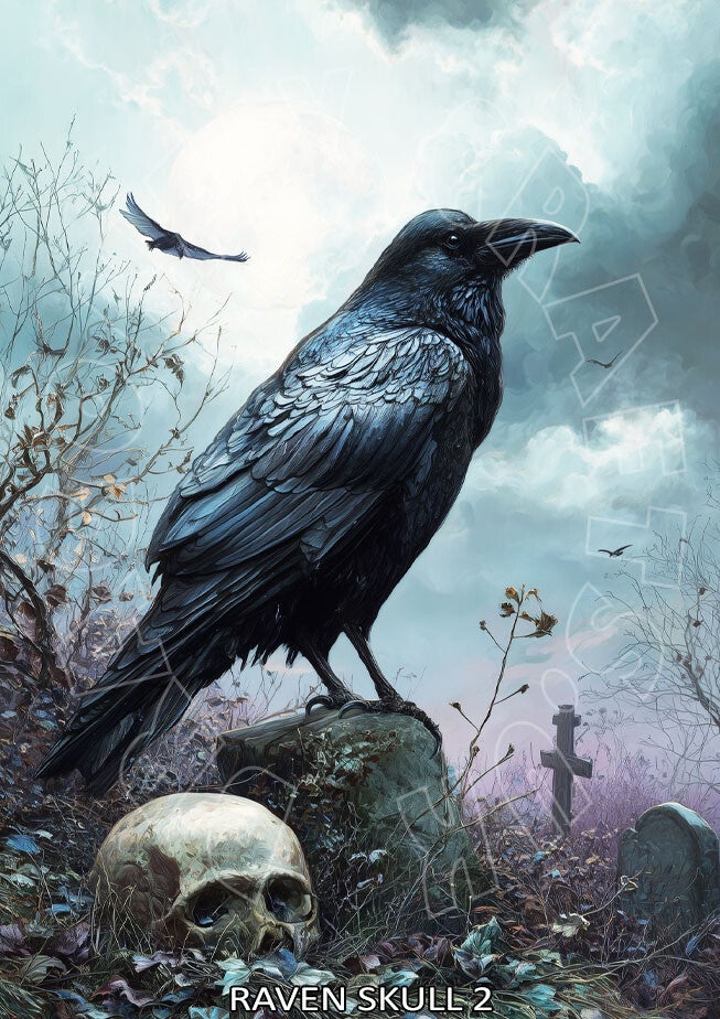 Raven Skull 2 Rice Paper