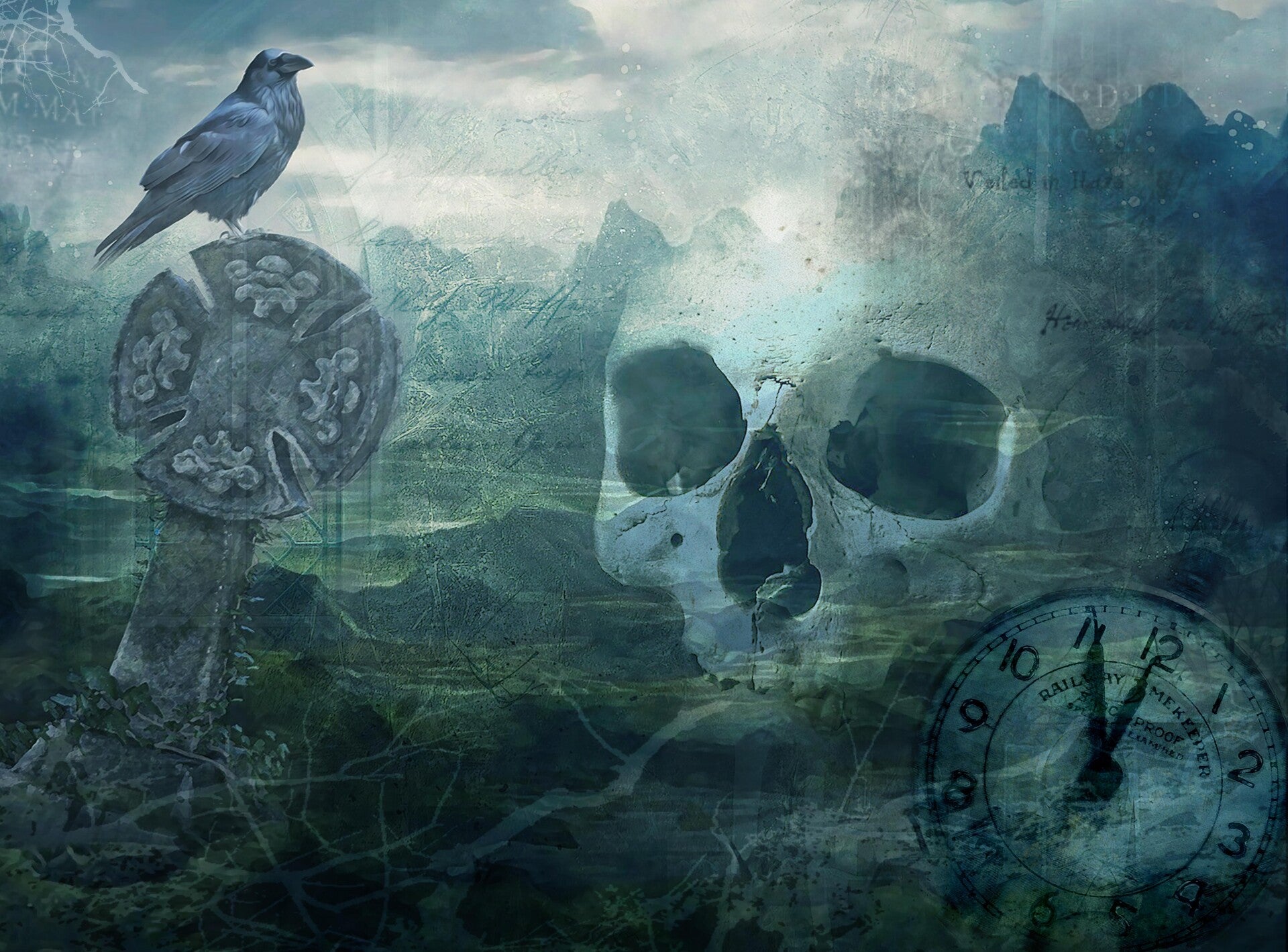 Raven Skull 1 Rice Paper