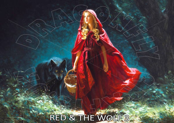 Red and the Wolf 3 Rice Paper