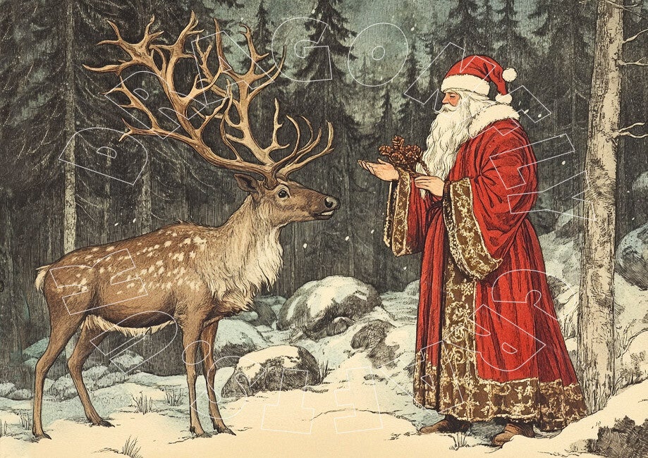 Santas Elk Rice Paper