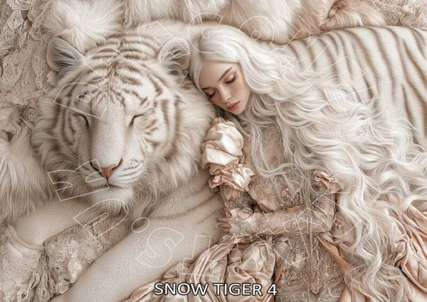 Snow Tiger 4 Rice Paper
