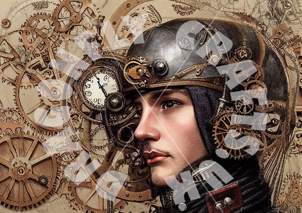 Steampunk Airman Rice Paper