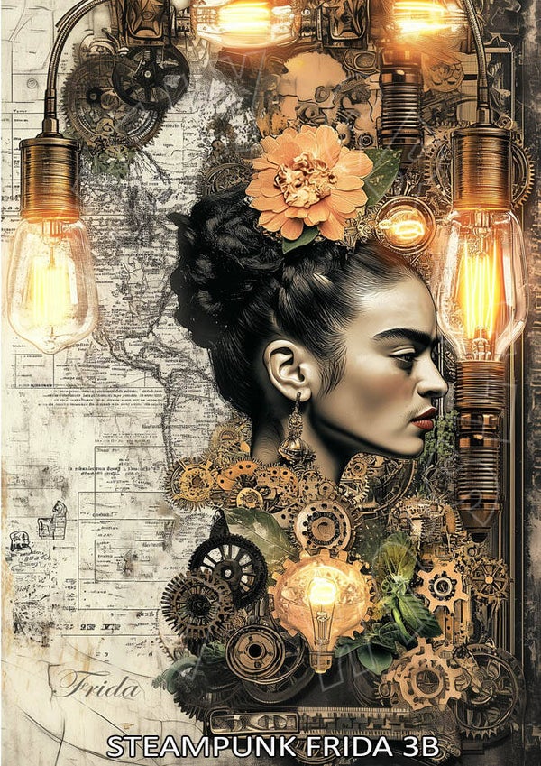 Steampunk Frida 3B Rice Paper