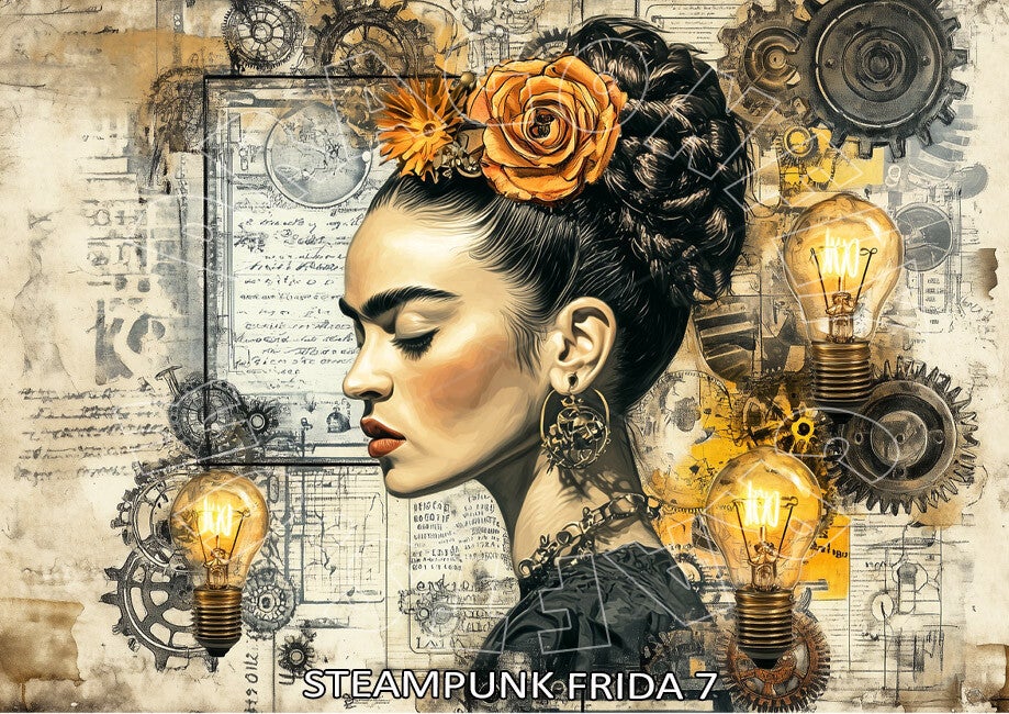 Steampunk Frida 7 Rice Paper