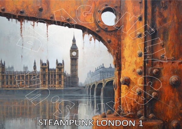 Steampunk London 1 Rice Paper