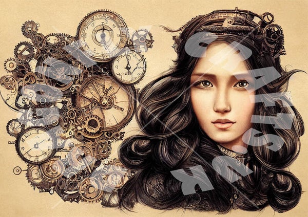 Steampunk Princess 1a Rice Paper