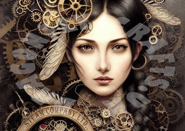 Steampunk Princess 2 Rice Paper