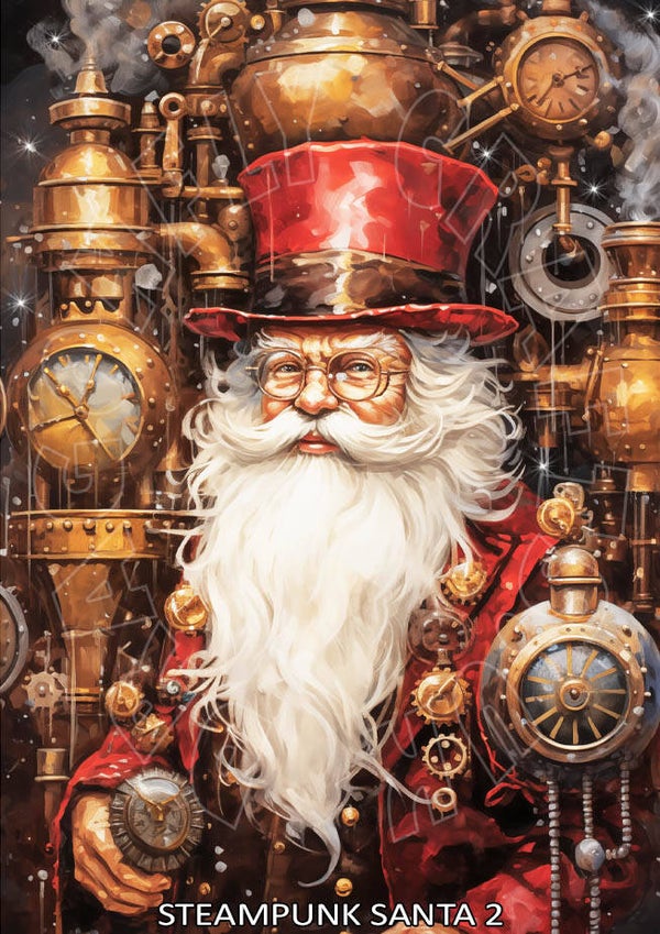 Steampunk Santa 2 Rice Paper