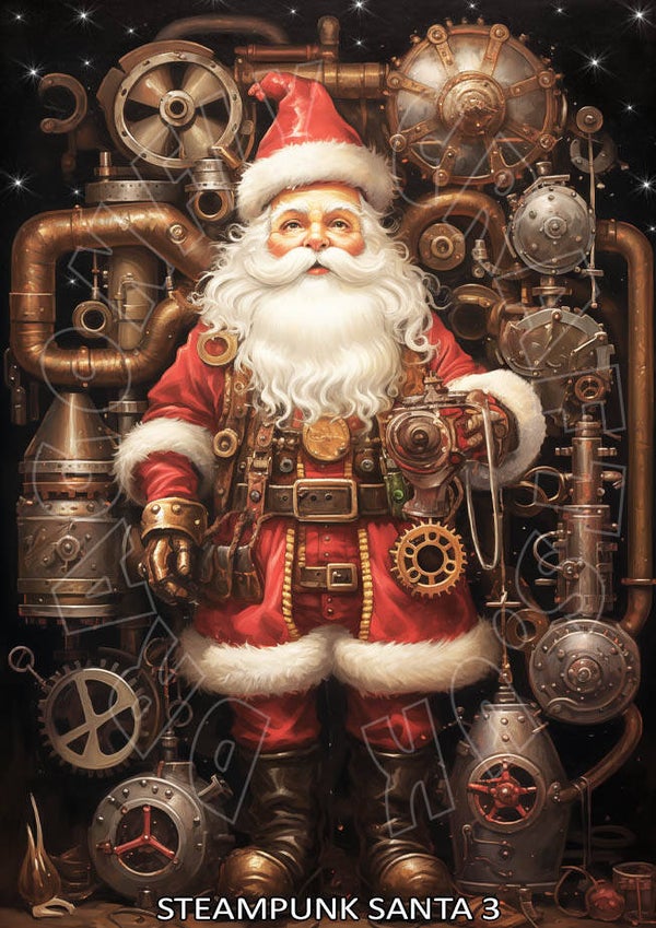 Steampunk Santa 3 Rice Paper