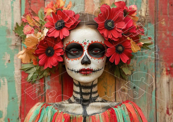 Sugar Skull 4 Rice Paper