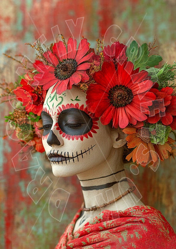 Sugar Skull 7 Rice Paper