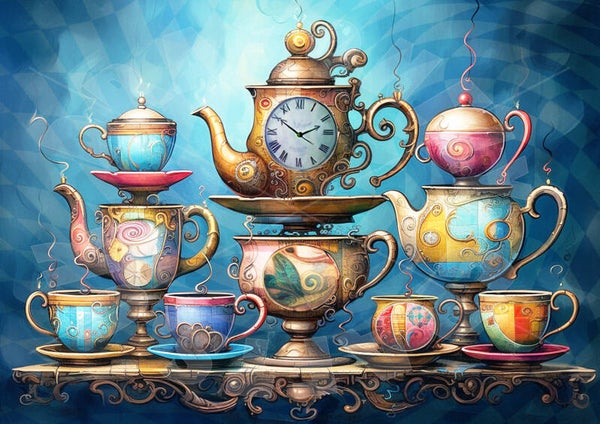 Tea Party Background 3 Rice Paper