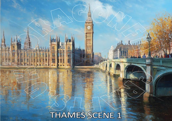 Thames Scene 1 Rice Paper