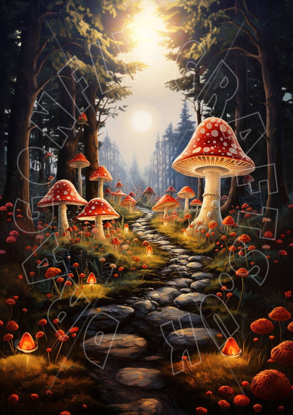 Toadstools 3 Rice Paper
