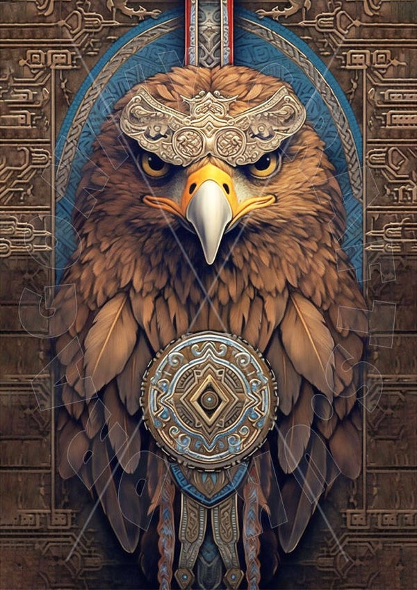 Tribal Eagle Rice Paper