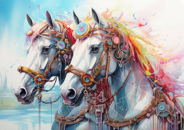 White Horses Rice Paper