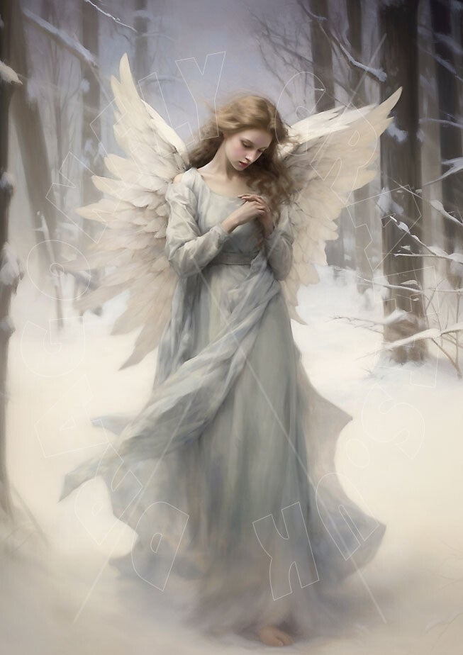Winter Angel 3 Rice Paper