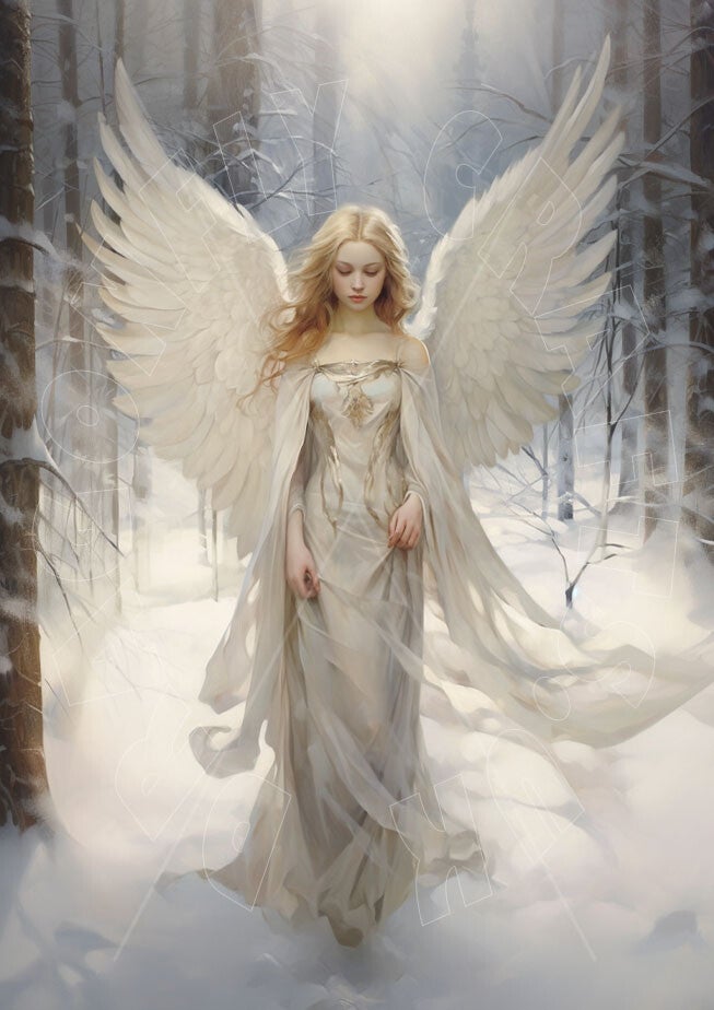 Winter Angel 4 Rice Paper