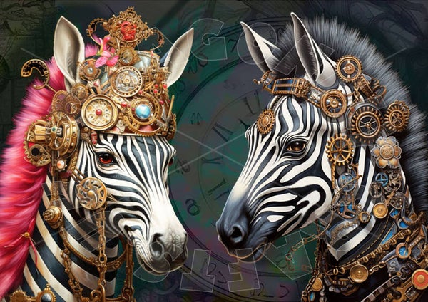 Zebra Love 3 Rice Paper