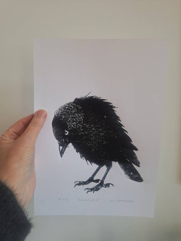 Linoprint Kauwtje