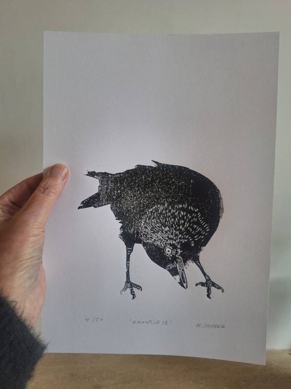 Linoprint Kauwtje