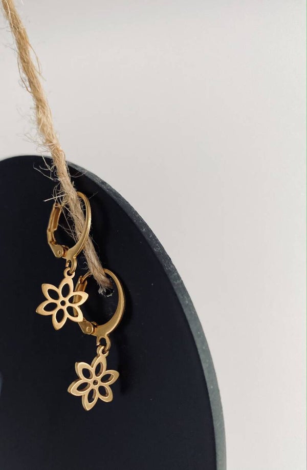 Earrings Gold flower