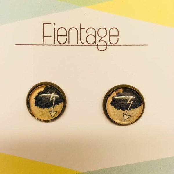 Oorbellen cabochon 86