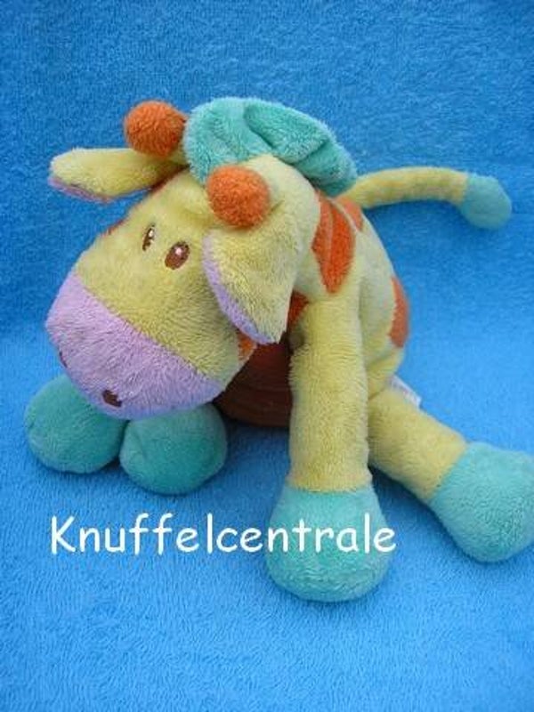 Evora giraffe geel roze oranje groen 20 cm