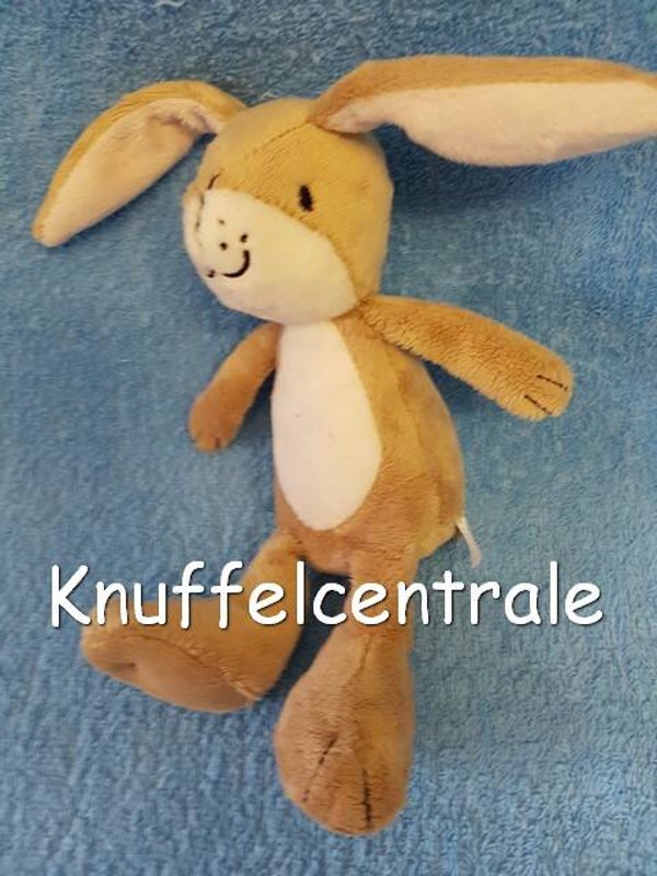Hazeltje konijn knuffel 20 cm met rammel Raad eens hoeveel ik van je hou (zonder label)