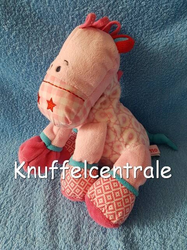 Tiamo Paard Polly roze knuffel 25 cm