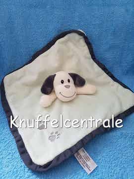 Zeeman hond knuffeldoek mintgroen met rammel