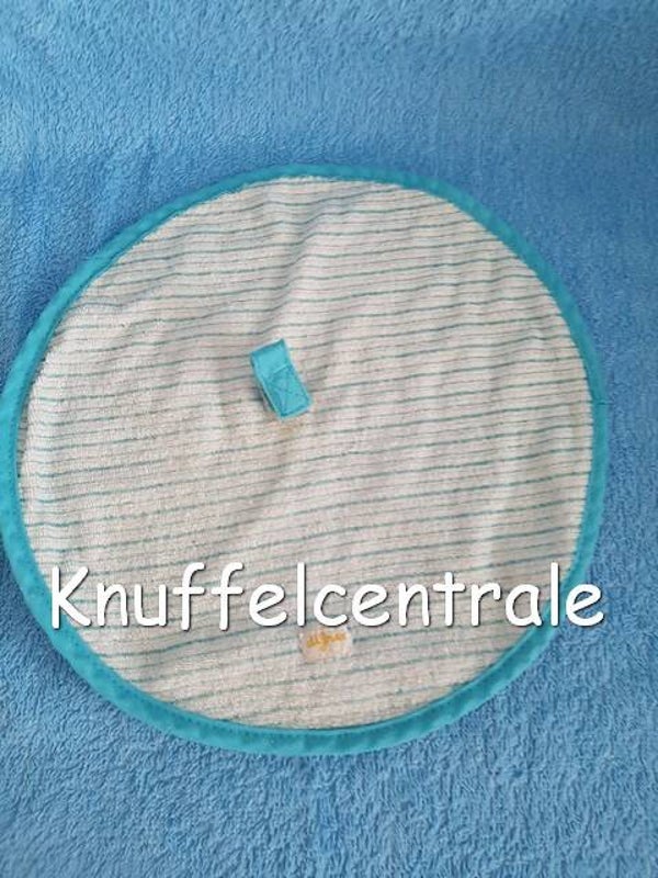 Difrax rond knuffeldoek badstof blauw wit