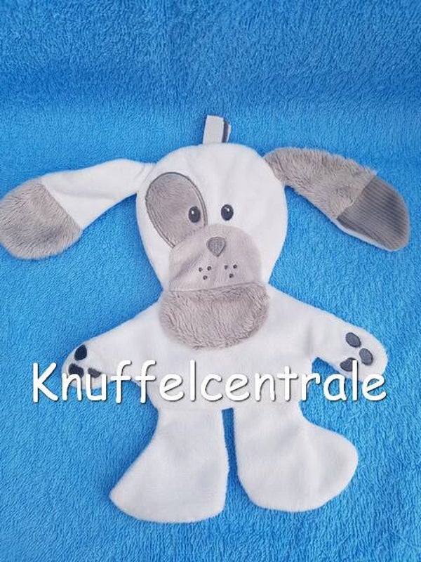 Tiamo hond Sem wit grijs Knuffeldoek Knisper kraak