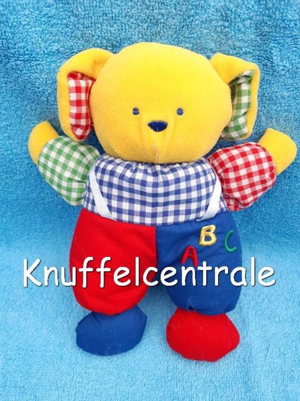 Johntoy hond konijn ABC gekleurd met rammel (zonder label)