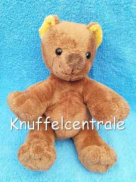 Zeeman beer knuffel bruin met gele binnenkant oren